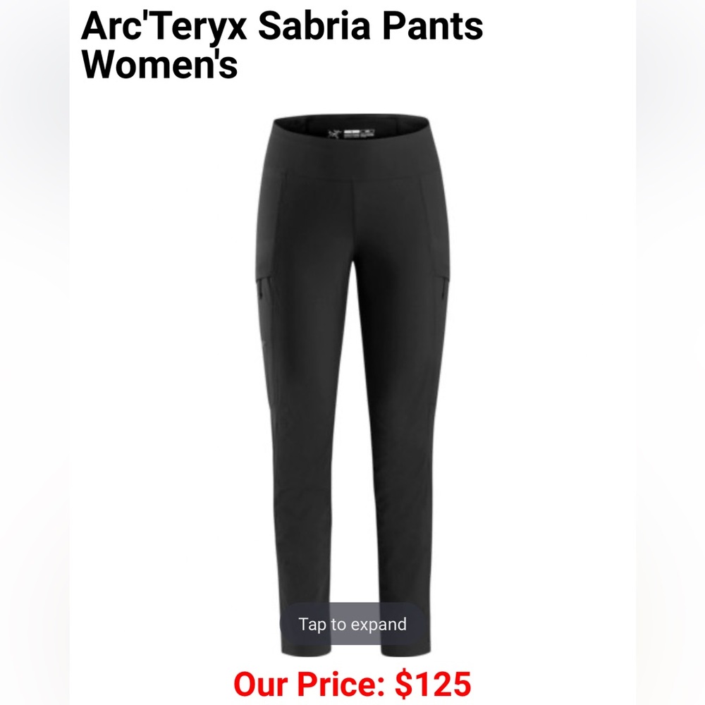 Brand new with tags arc’teryx Sabria hiking pants